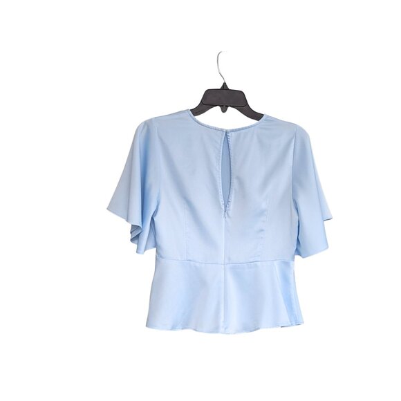 Express Light Blue Flutter Sleeve Blouse – Size S – EUC - Picture 3 of 5